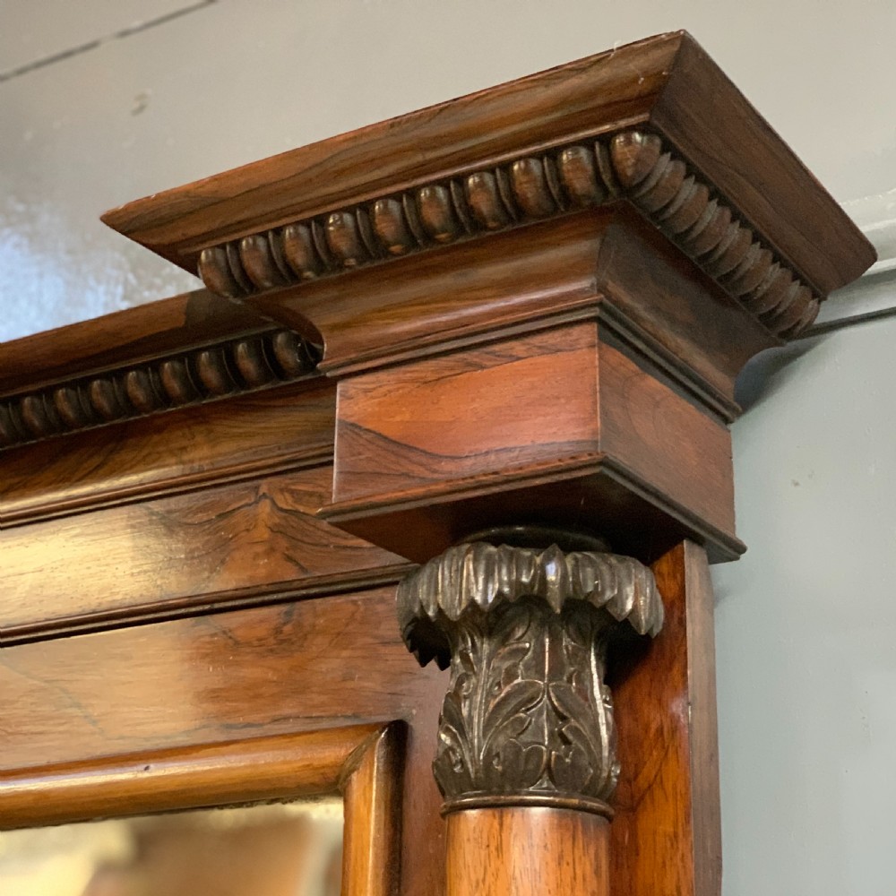 Large Regency rosewood overmantle mirror  View III