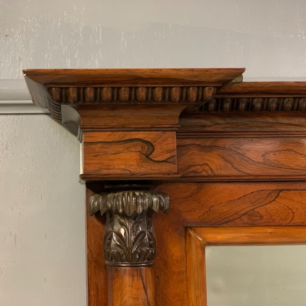Large Regency rosewood overmantle mirror  View IV