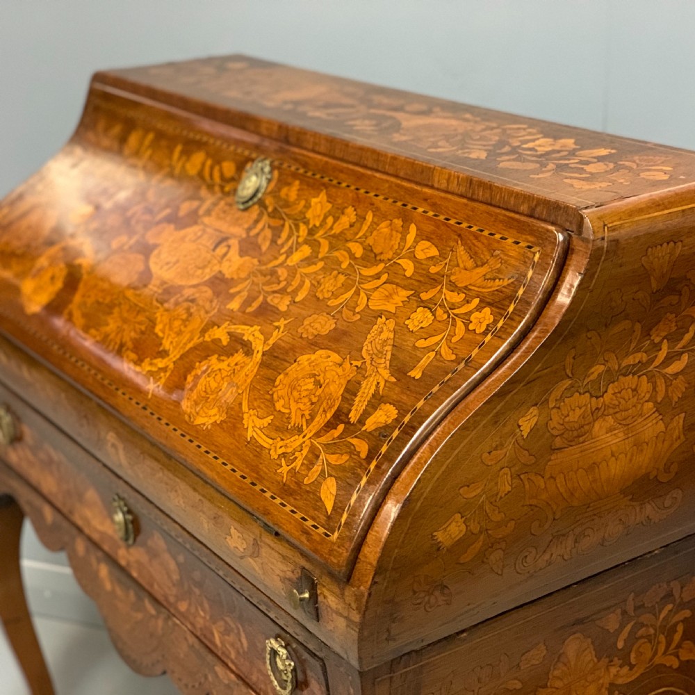 Early 19th century Dutch marquetry bureau View III