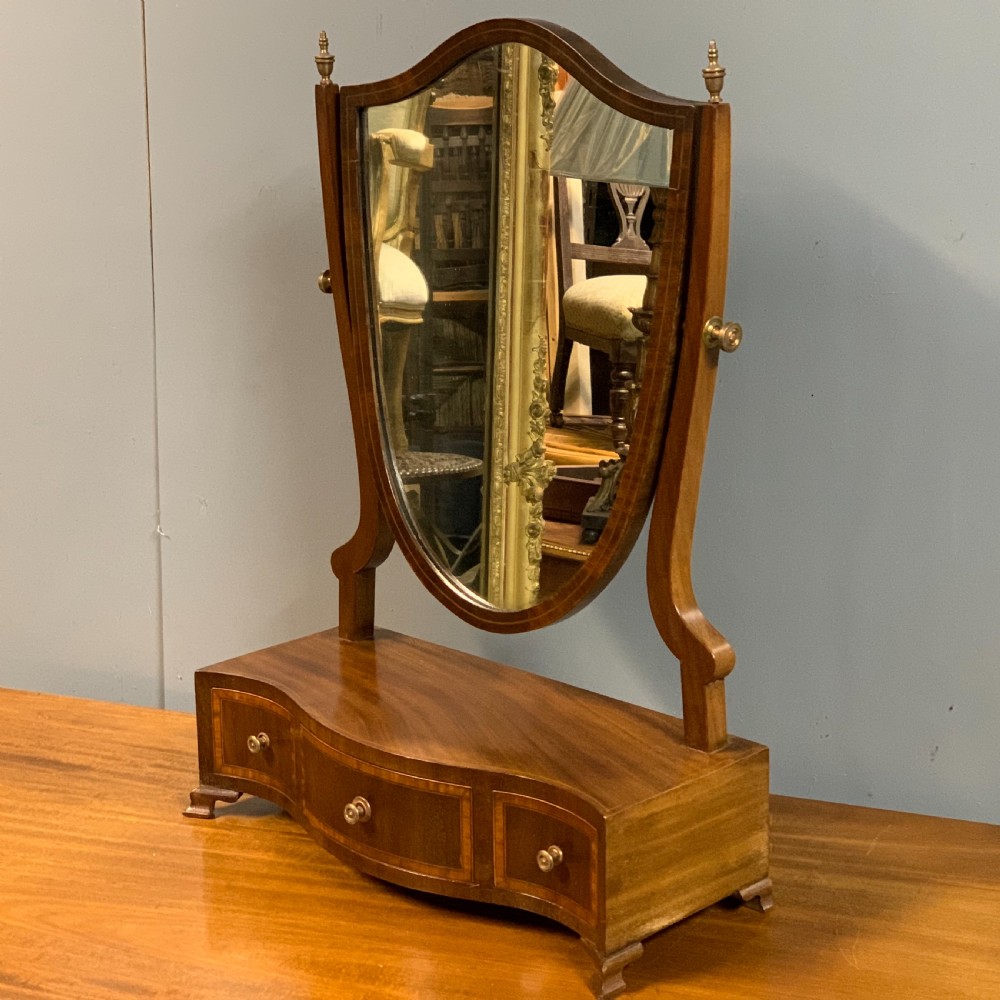 Regency serpentine dressing table top mirror View II
