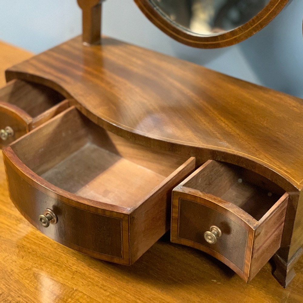 Regency serpentine dressing table top mirror View IV
