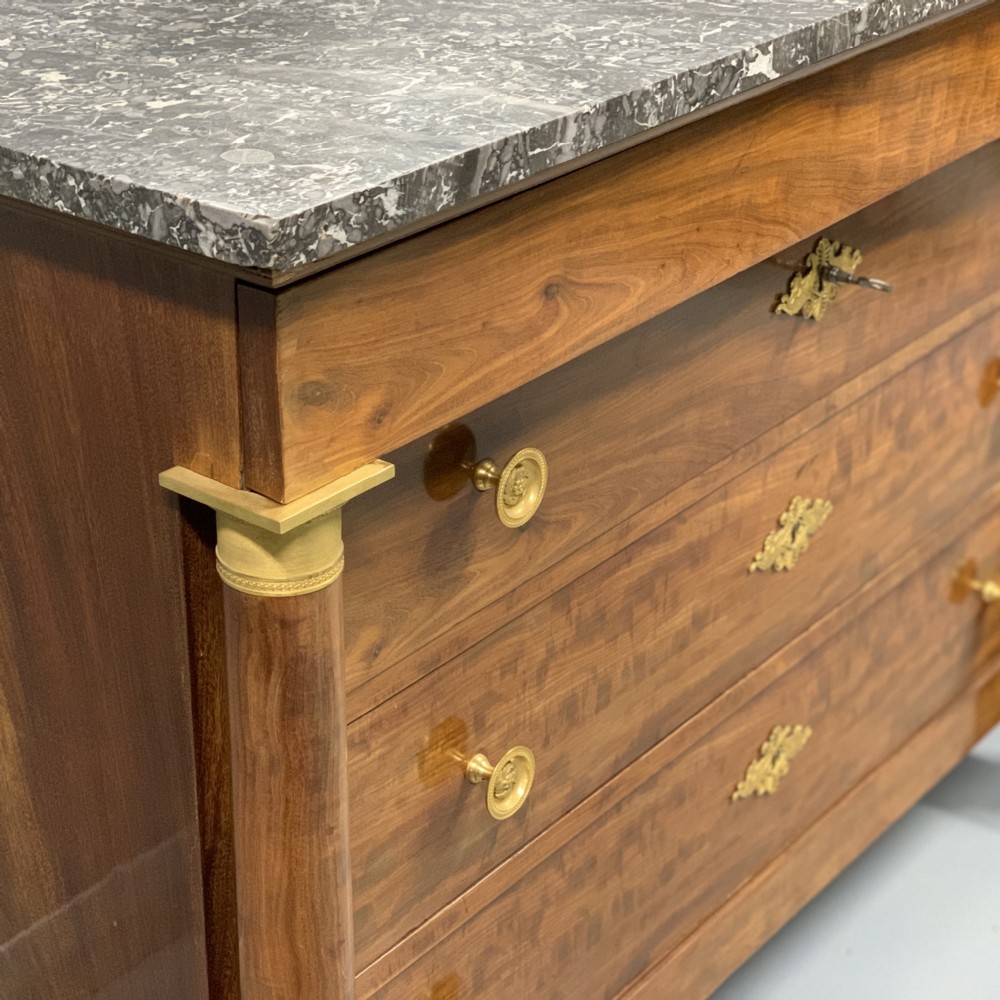 French Empire commode with marble top and brasses View IV