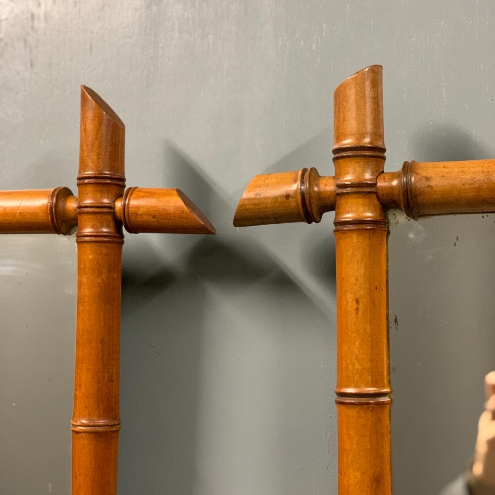 Pair of French faux bamboo mirrors View IV