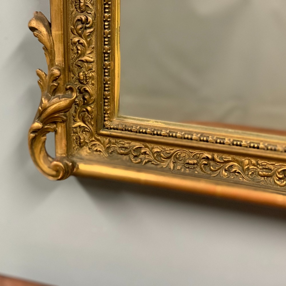 c19th French paint and gilt trumeau mirror View VIII