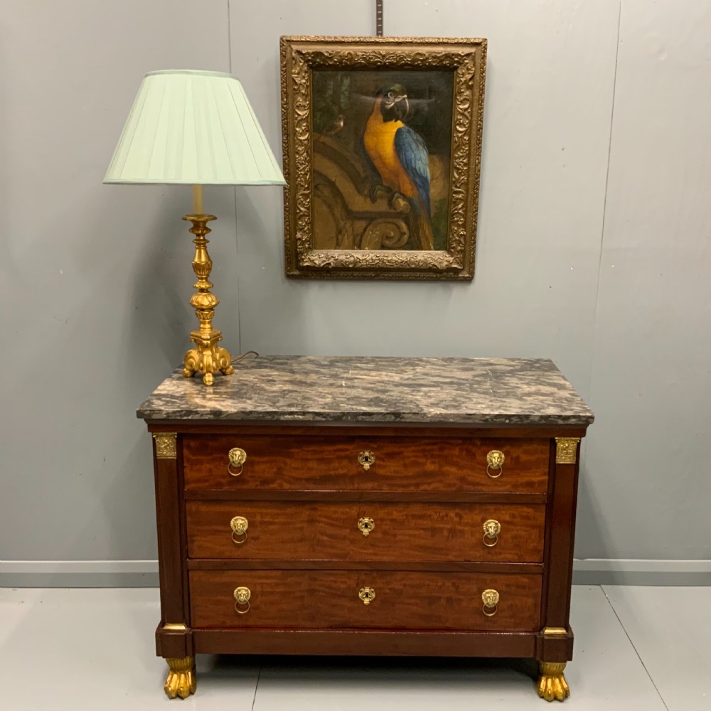 French Empire period commode with lions paw feet View II