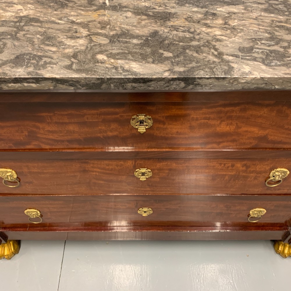 French Empire period commode with lions paw feet View III