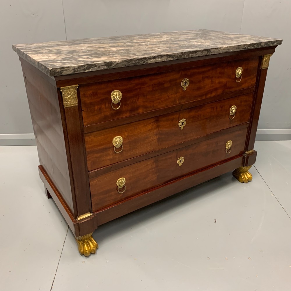French Empire period commode with lions paw feet View IV