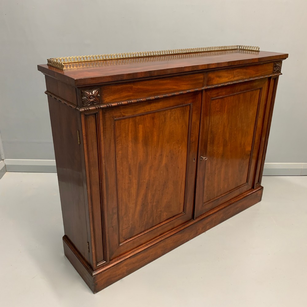 Slim late Georgian two door cabinet 