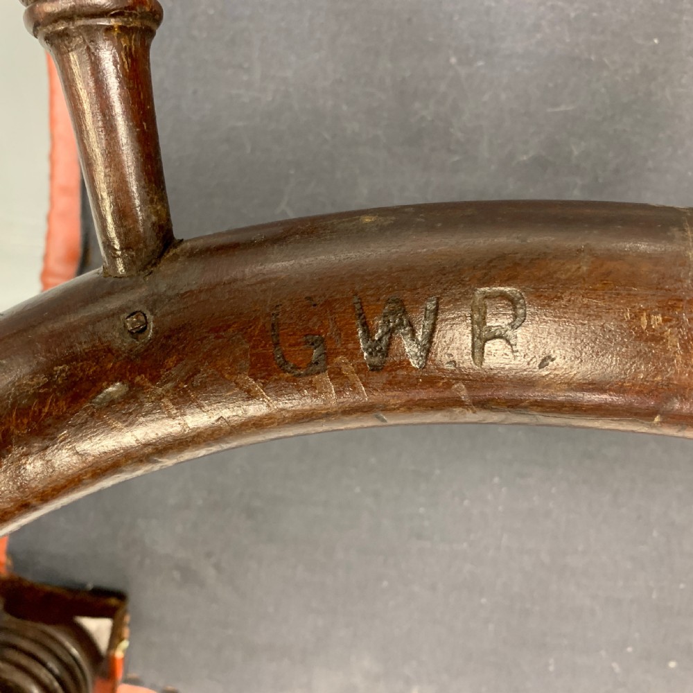 GWR station masters desk chair with crinoline stretcher View IX