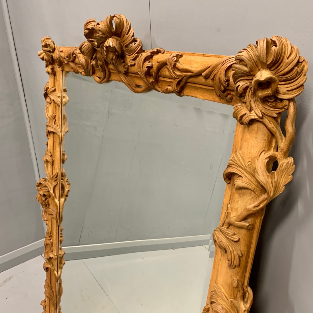 Large Continental carved frame mirror  View II