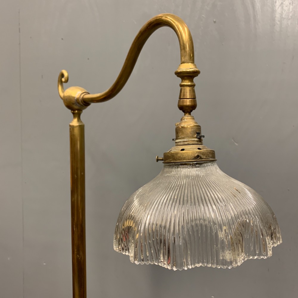Pair of adjustable brass standard lamps  View IV