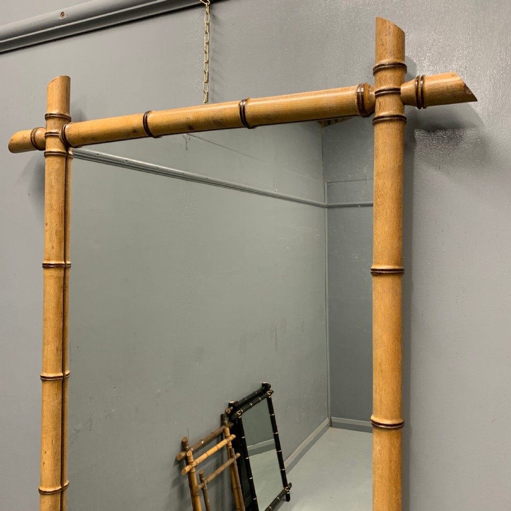 Large French faux bamboo mirror  View III