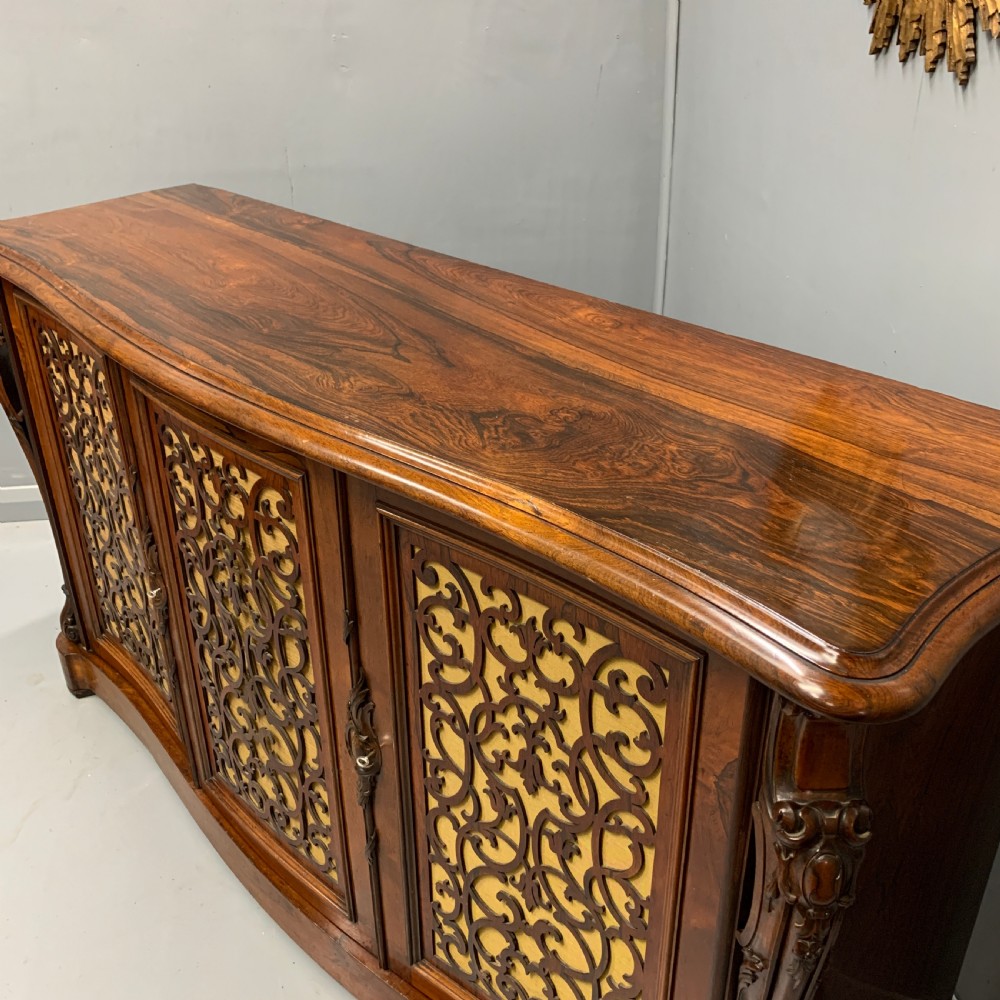 Gillows of Lancaster serpentine rosewood sideboard View IV