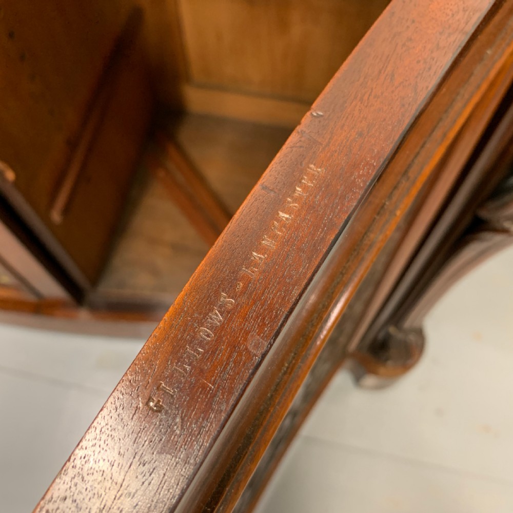 Gillows of Lancaster serpentine rosewood sideboard View X