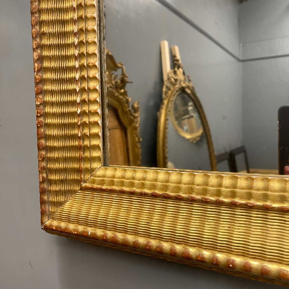 Large 19th century French rippled gilt mirror View IV