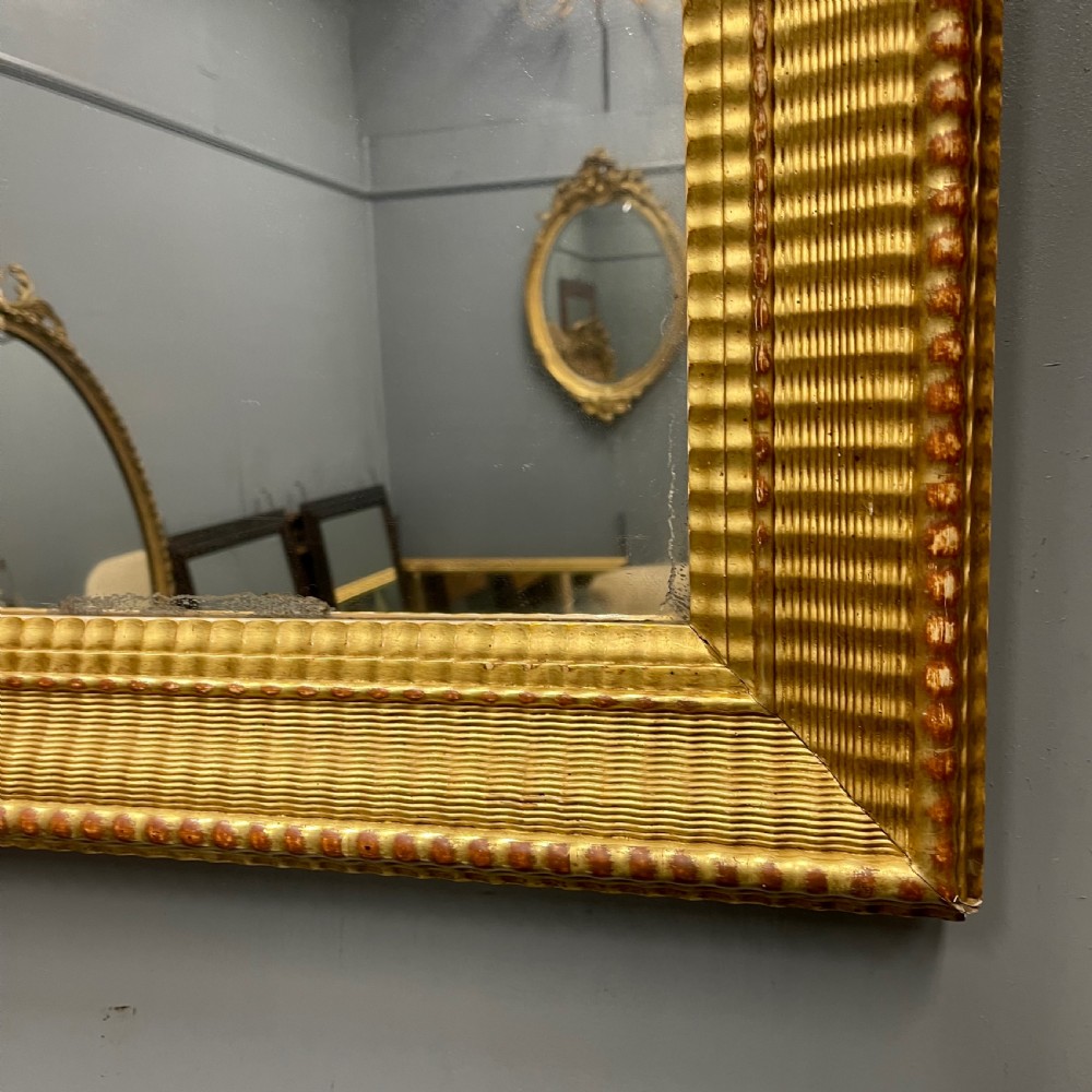 Large 19th century French rippled gilt mirror View V