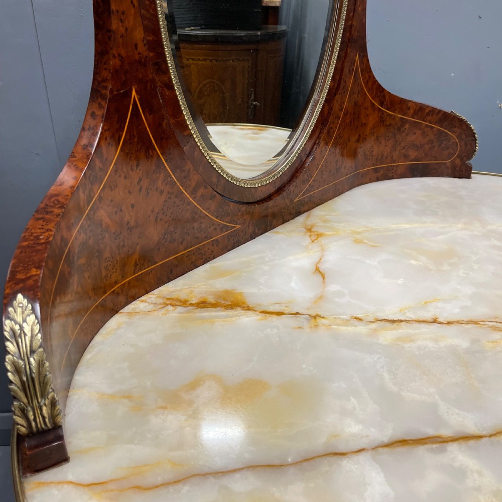 French burr amboyna and marble top dressing table  View VI