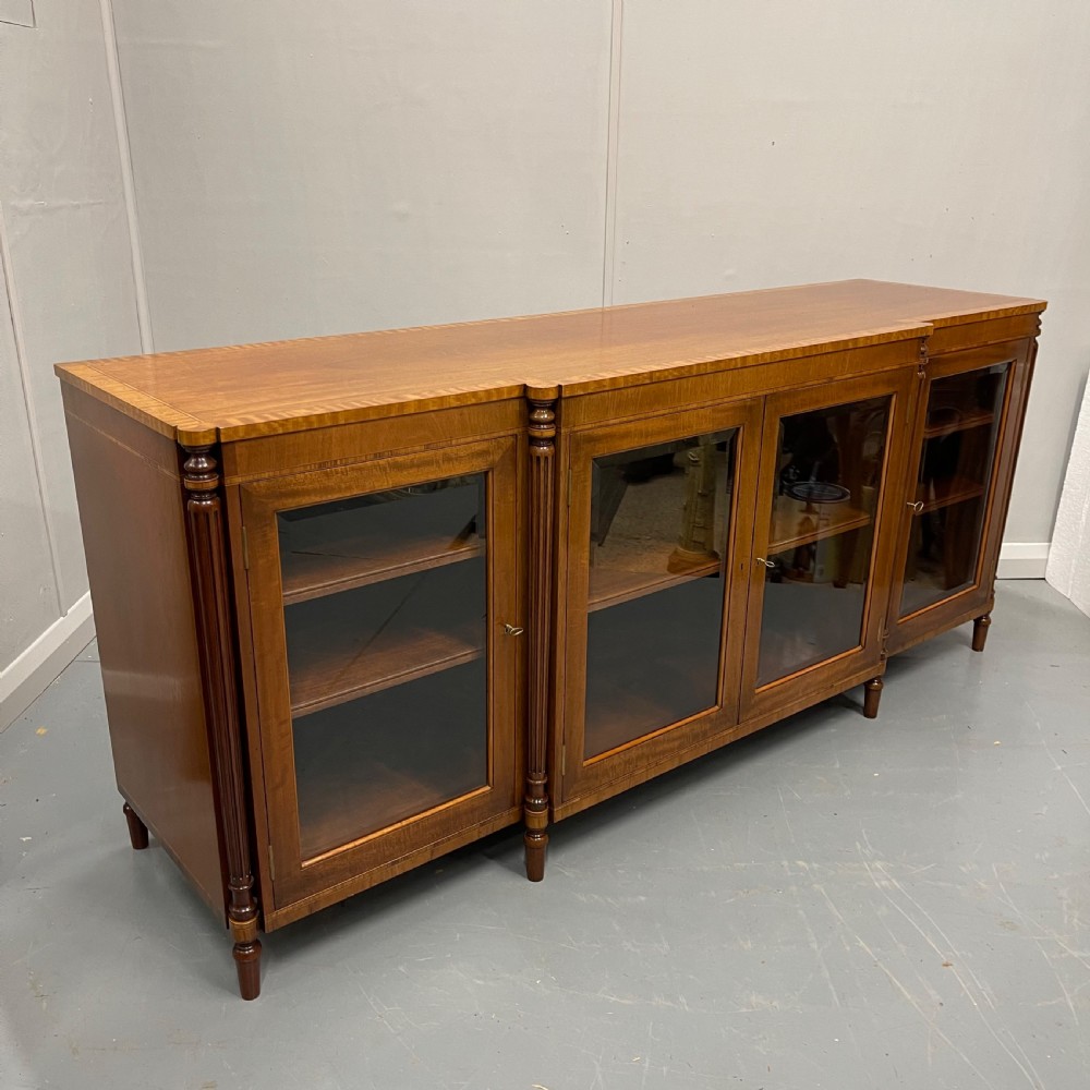 French breakfront glazed sideboard bookcase View VI