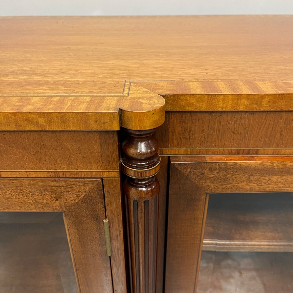 French breakfront glazed sideboard bookcase View III