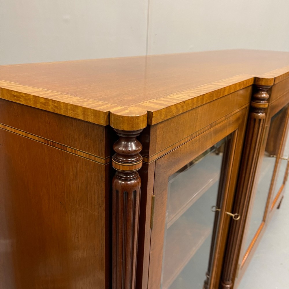 French breakfront glazed sideboard bookcase View IV