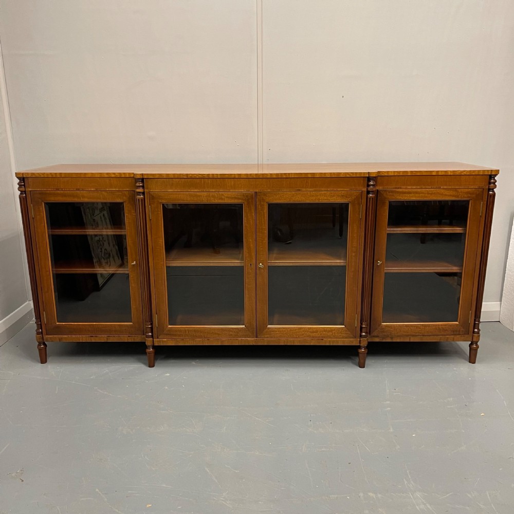 French breakfront glazed sideboard bookcase View II