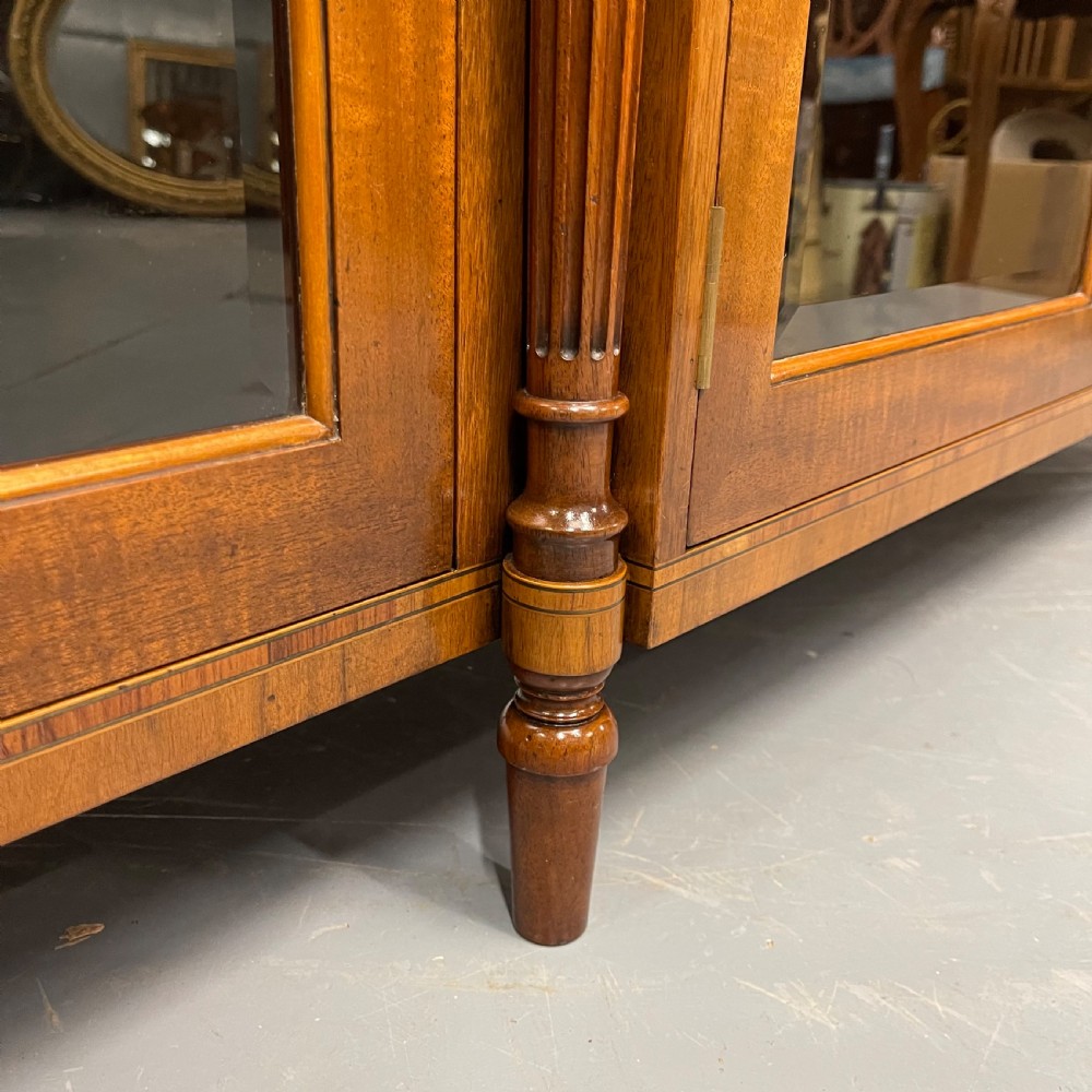 French breakfront glazed sideboard bookcase View VII