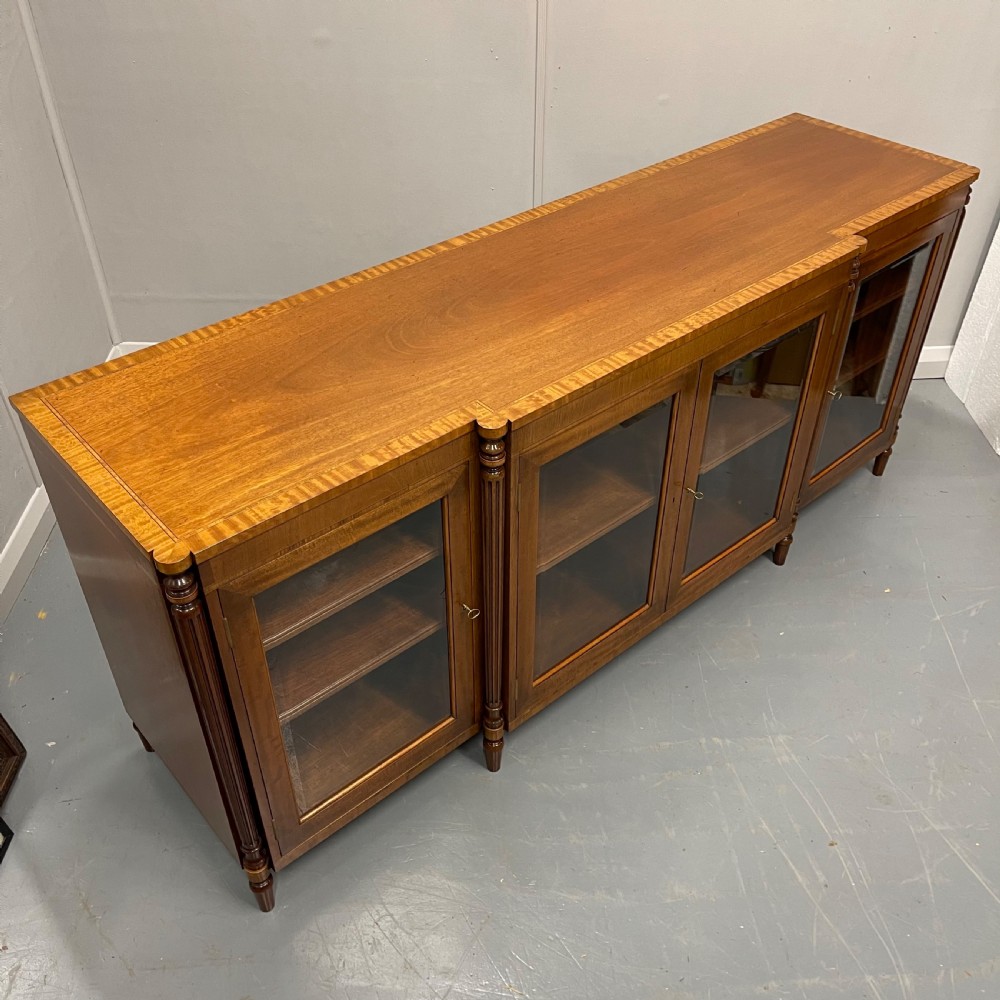 French breakfront glazed sideboard bookcase View VIII