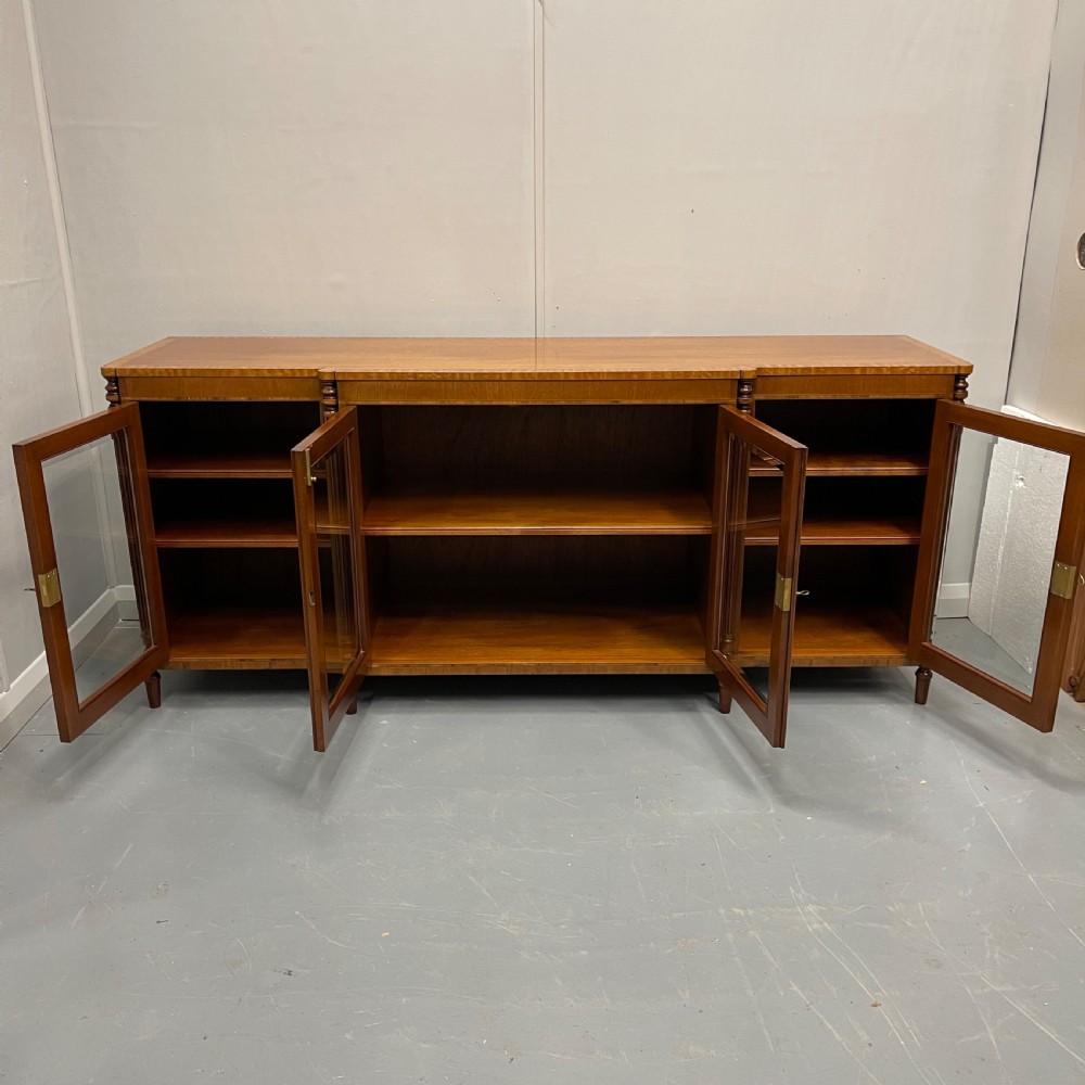 French breakfront glazed sideboard bookcase View IX
