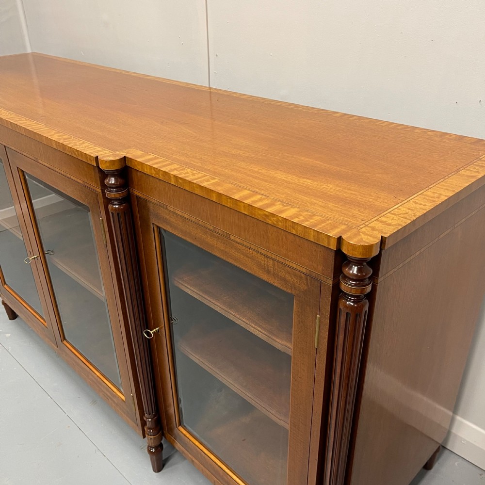 French breakfront glazed sideboard bookcase View X
