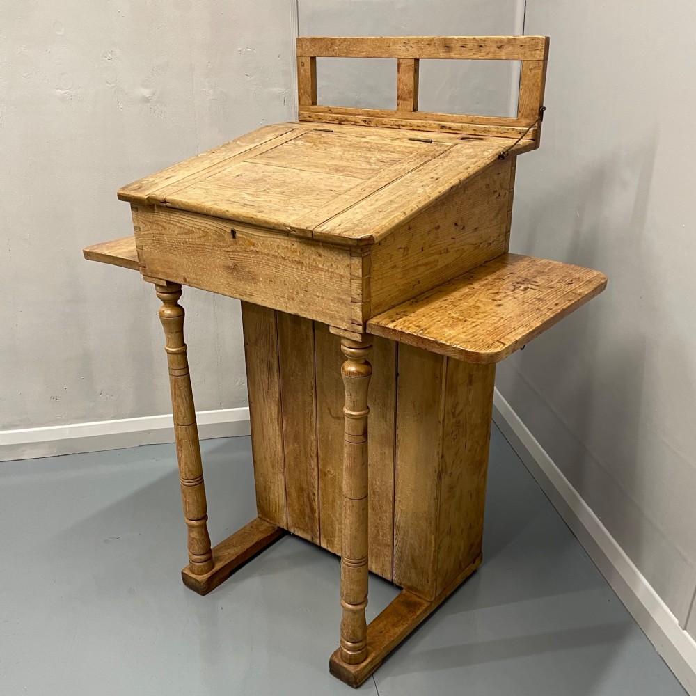 Antique pine school masters lectern