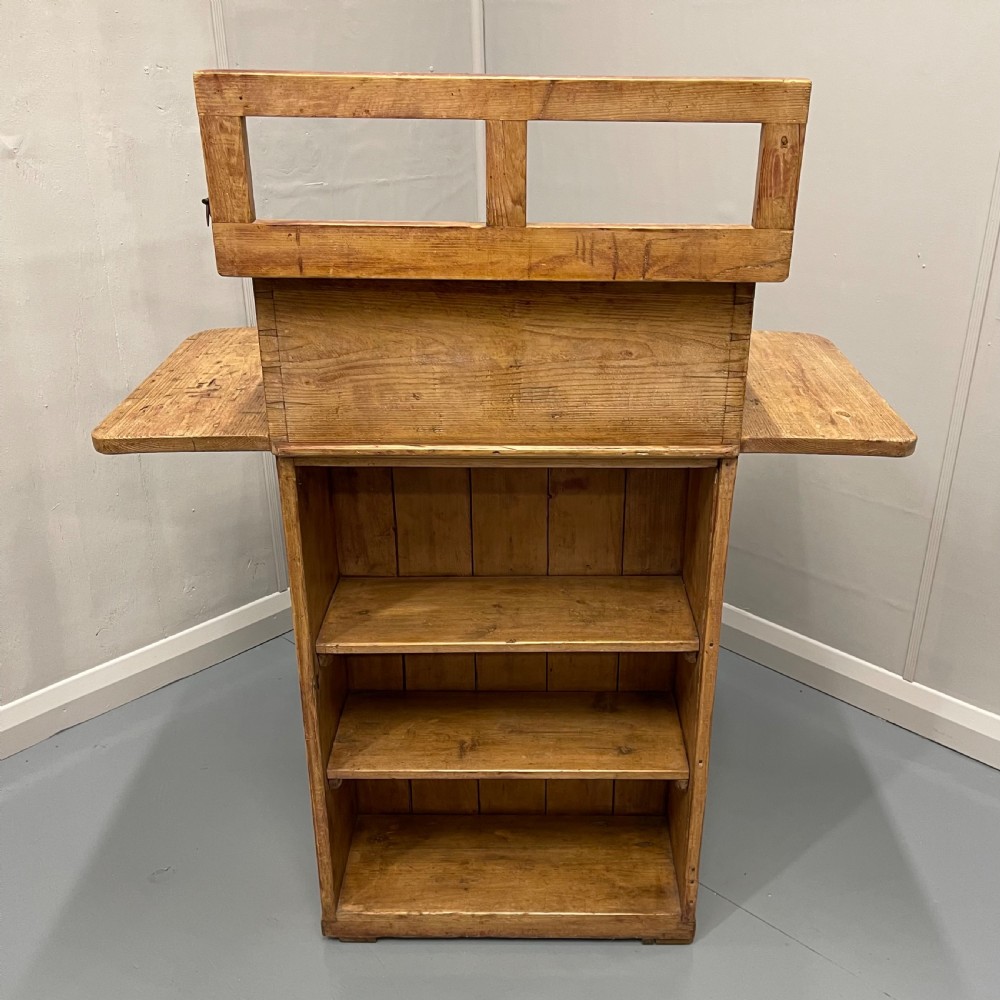 Antique pine school masters lectern View IV