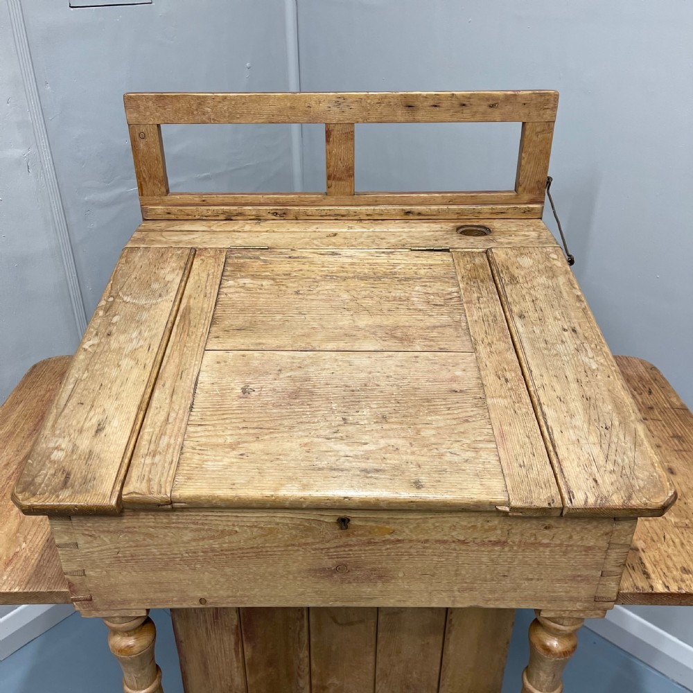 Antique pine school masters lectern View VII
