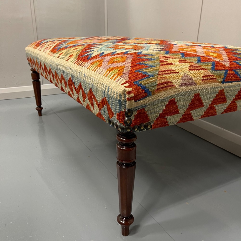 4’ x 2’ centre footstool in kilim View II
