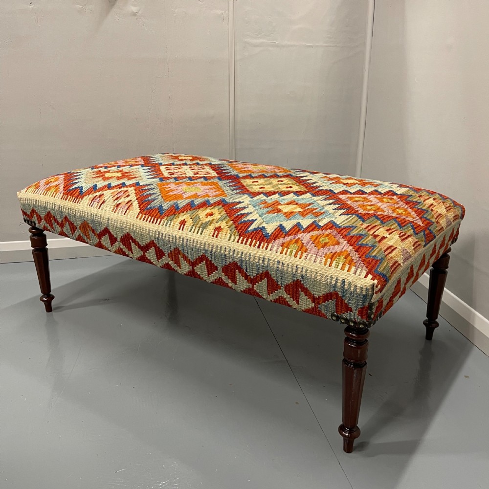 4’ x 2’ centre footstool in kilim View IV