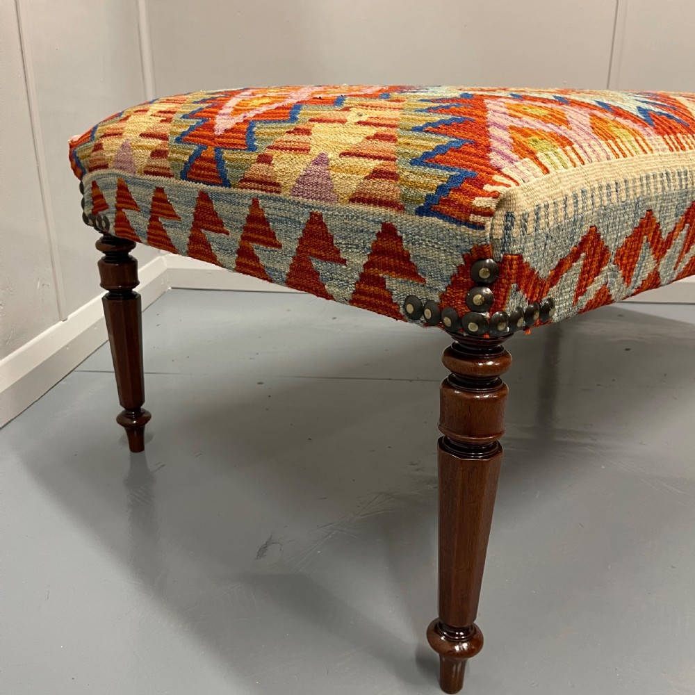 4’ x 2’ centre footstool in kilim View VI