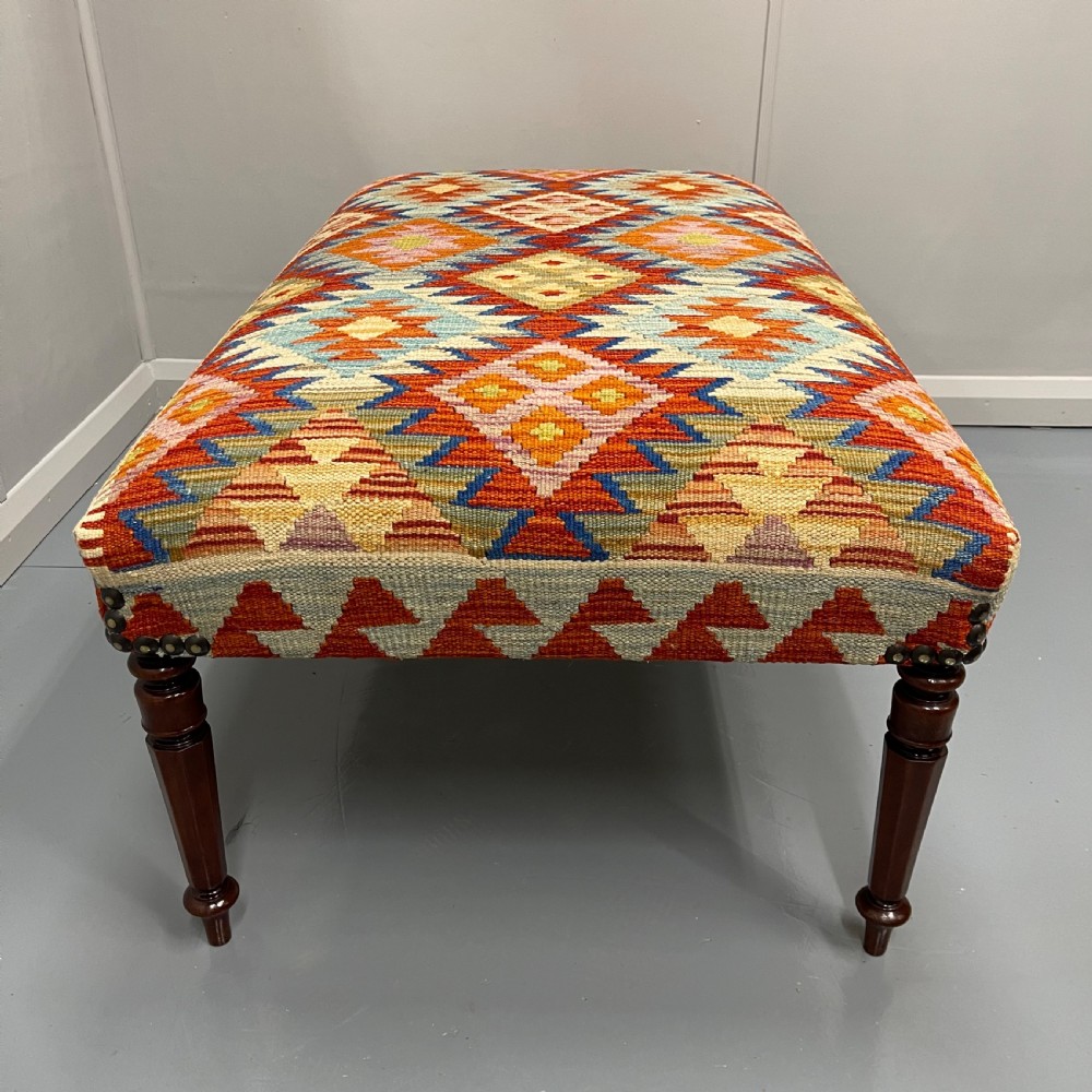 4’ x 2’ centre footstool in kilim View VIII