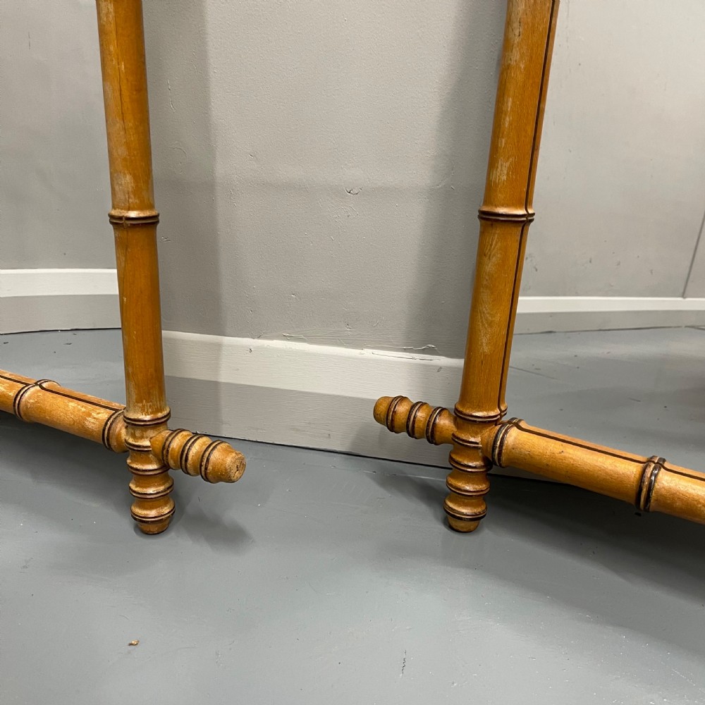 Pair of French faux bamboo mirrors View II