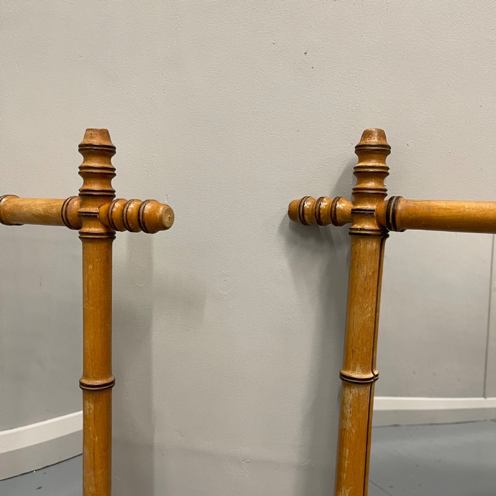 Pair of French faux bamboo mirrors View III