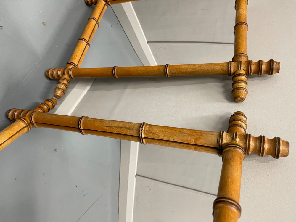 Pair of French faux bamboo mirrors View IV