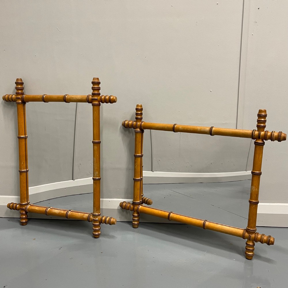 Pair of French faux bamboo mirrors View X
