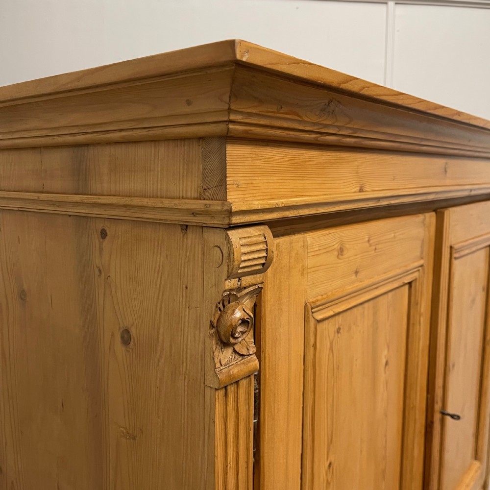 Large antique pine larder cupboard with drawers View III
