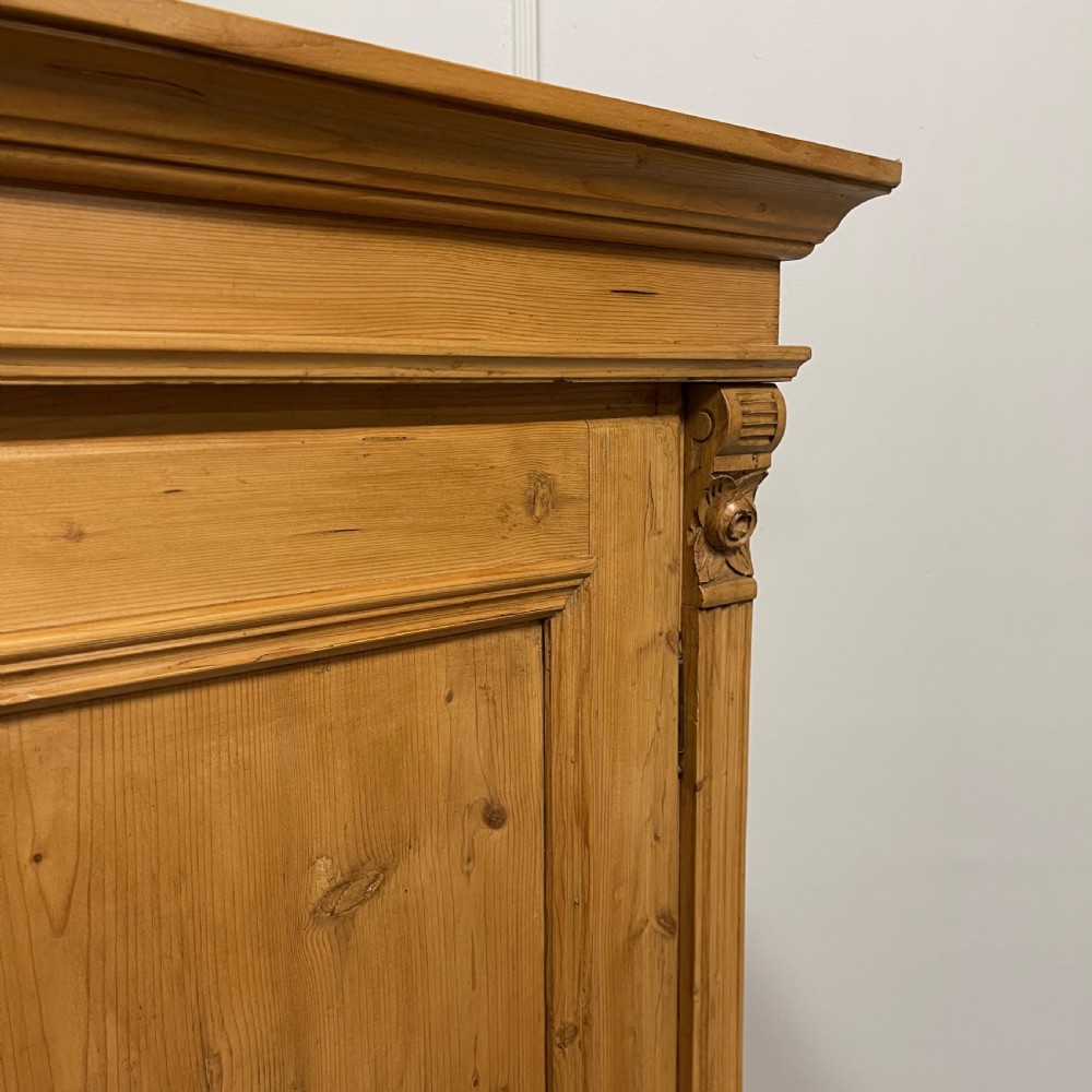 Large antique pine larder cupboard with drawers View IV
