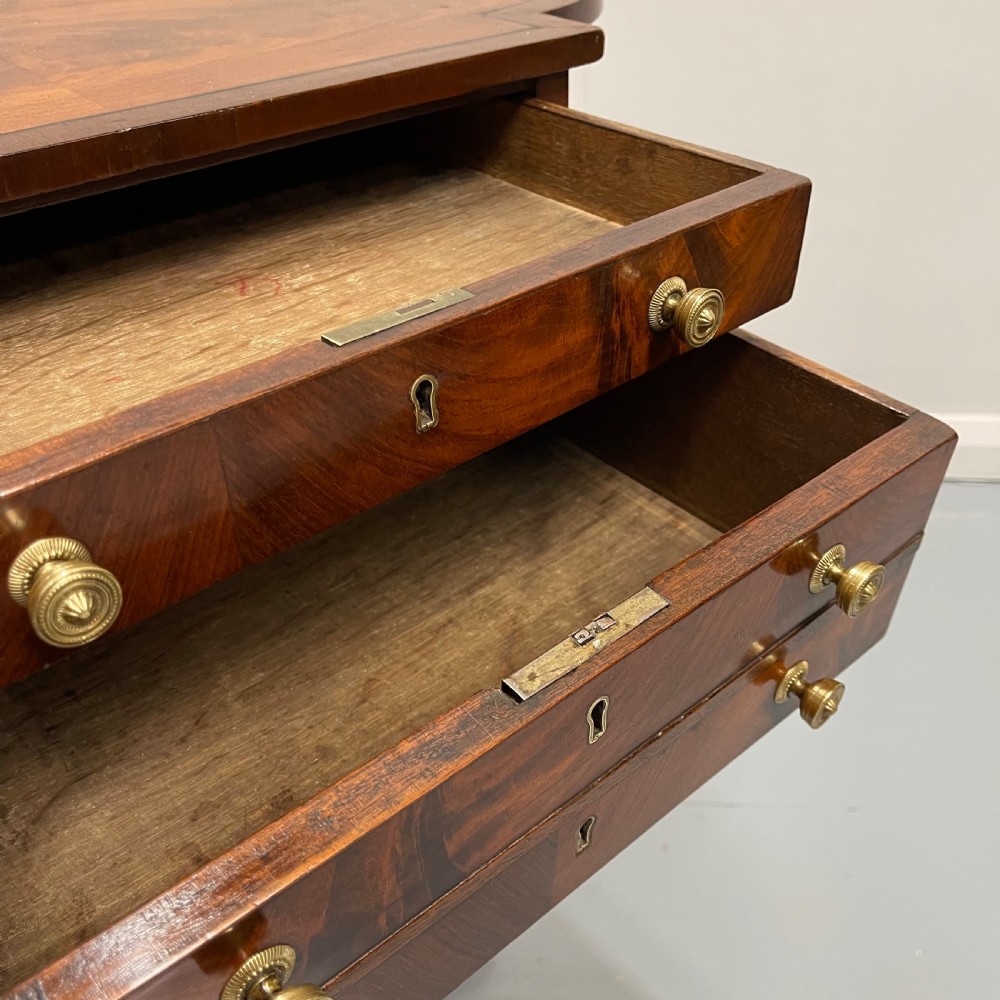 Double sided Regency mahogany inlaid work table  View IV