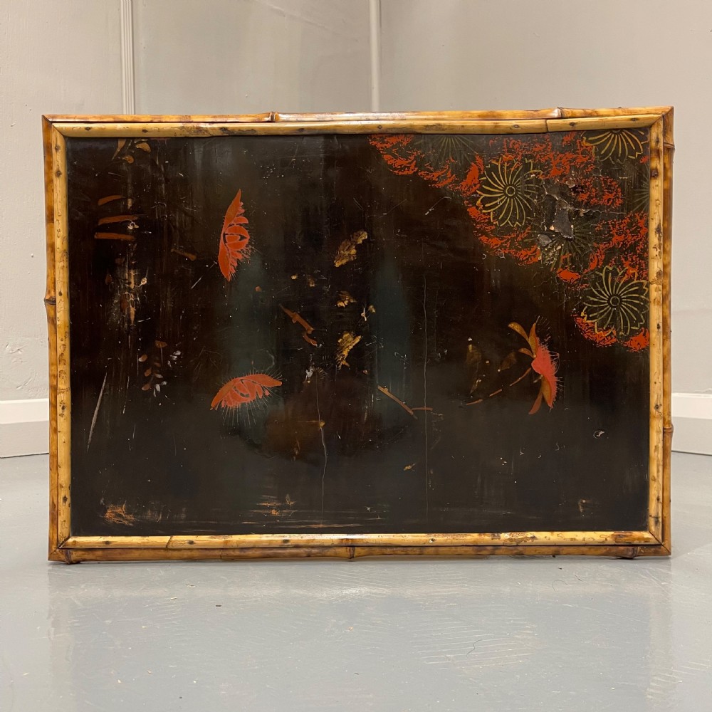 Victorian lacquered bamboo side table  View III