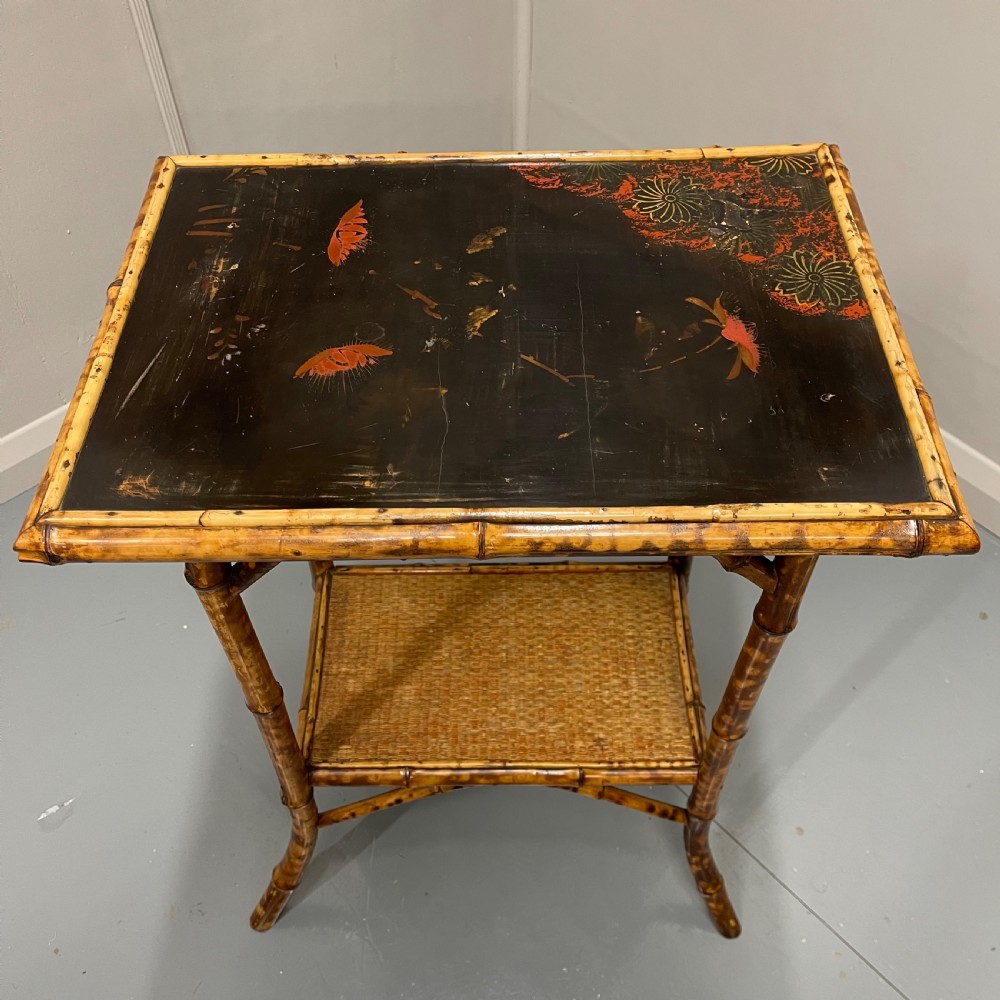 Victorian lacquered bamboo side table  View IV