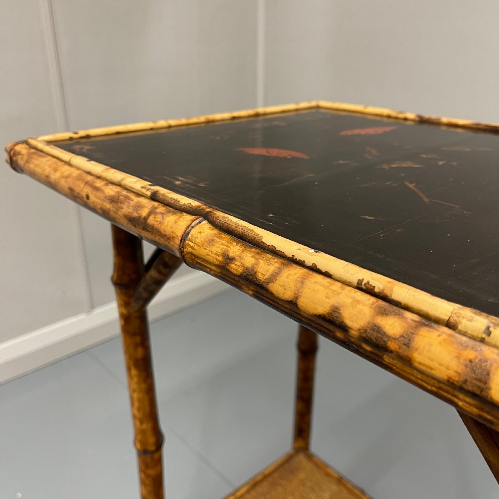 Victorian lacquered bamboo side table  View VII