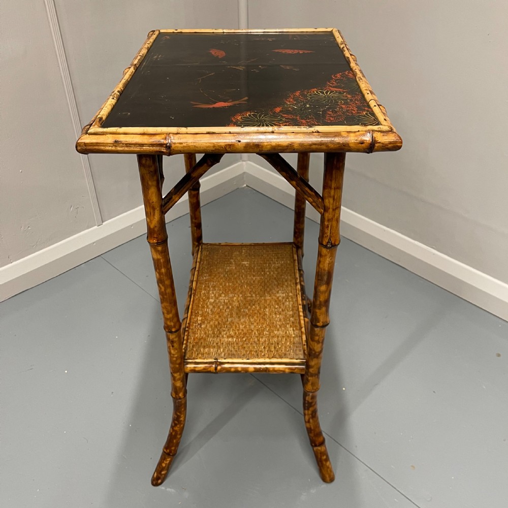 Victorian lacquered bamboo side table  View VIII