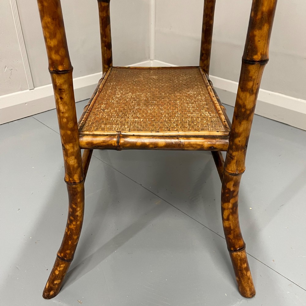 Victorian lacquered bamboo side table  View X