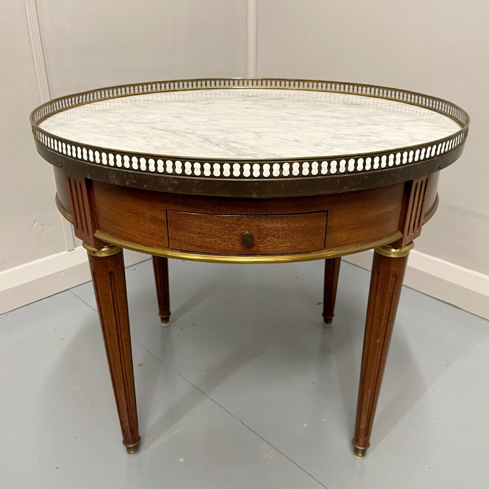 French marble top Bouillotte coffee table