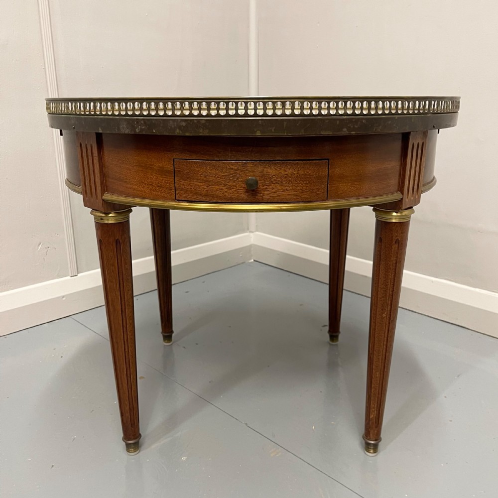French marble top Bouillotte coffee table View II